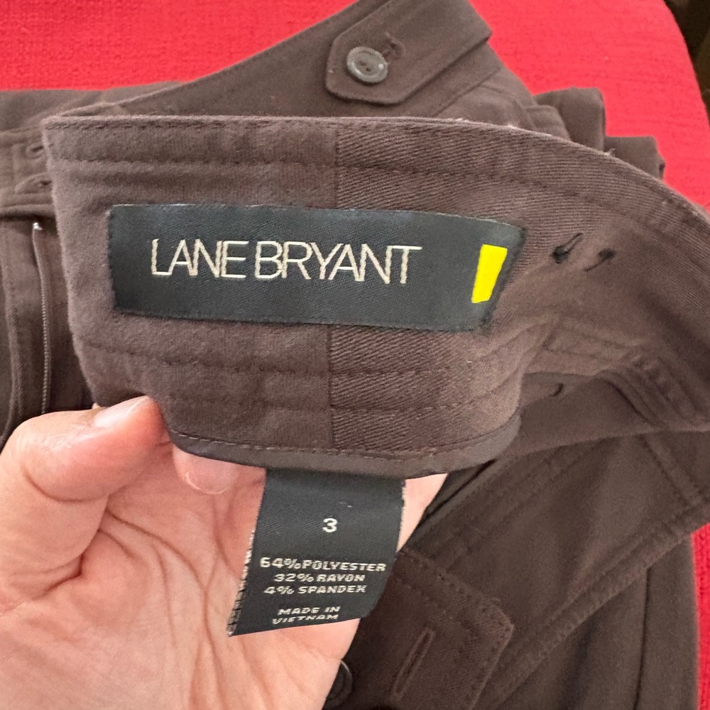 Lane Bryant Brown Pants (Size 3 Yellow)